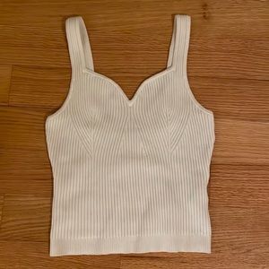 Abercrombie & Fitch Sweetheart Rib Knit Tank Top